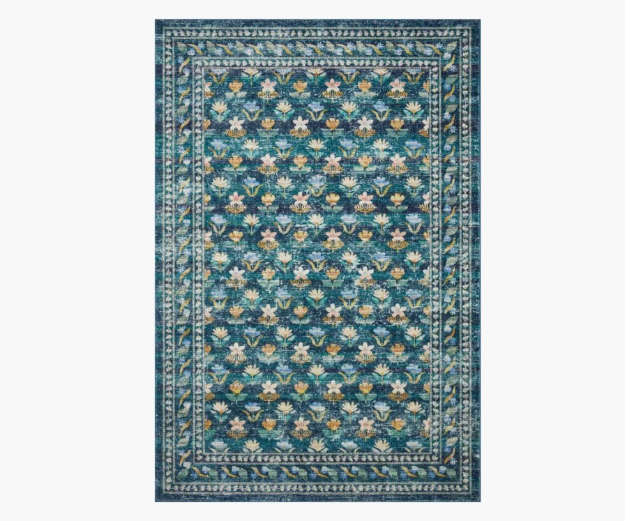 Home RIFLE PAPER Co. Statement | Courtyard Hadley Printed Rug|Courtyard Hadley Emerald Rug (2.3X3.9)