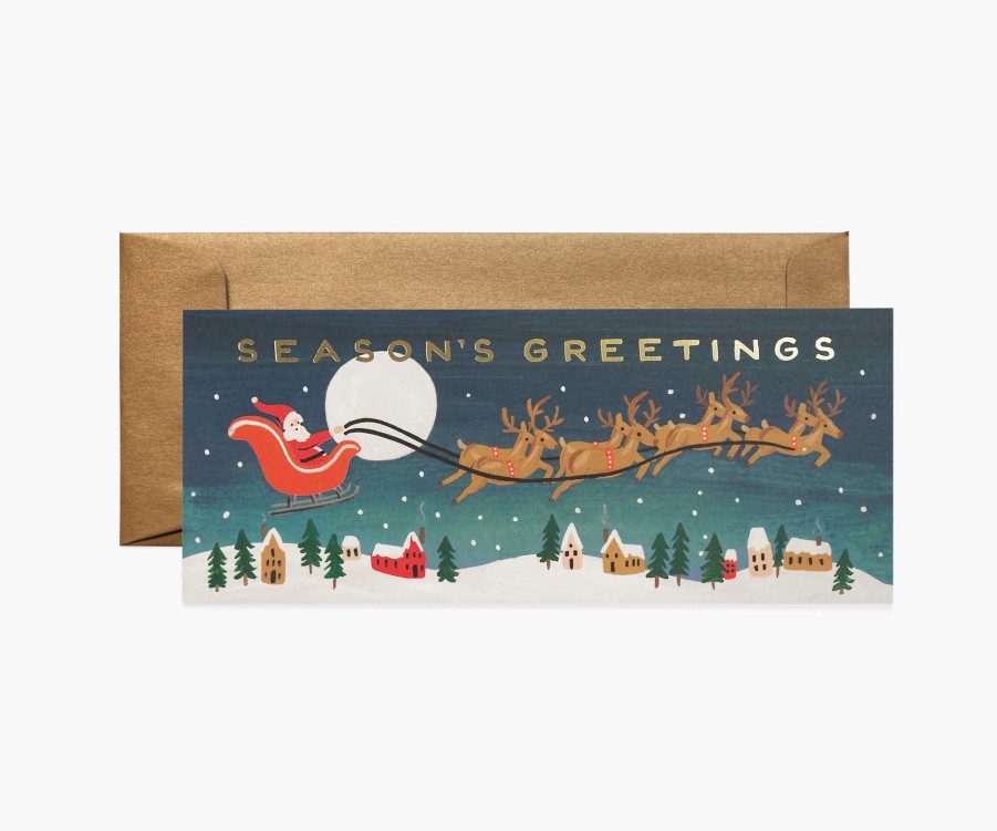 Cards & Occasions RIFLE PAPER Co. Christmas | Santa'S Sleigh|Santa'S Sleigh