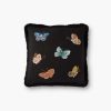 Home RIFLE PAPER Co. Figurative | Butterflies Embroidered Pillow|Butterflies Embroidered Pillow-Black Multi