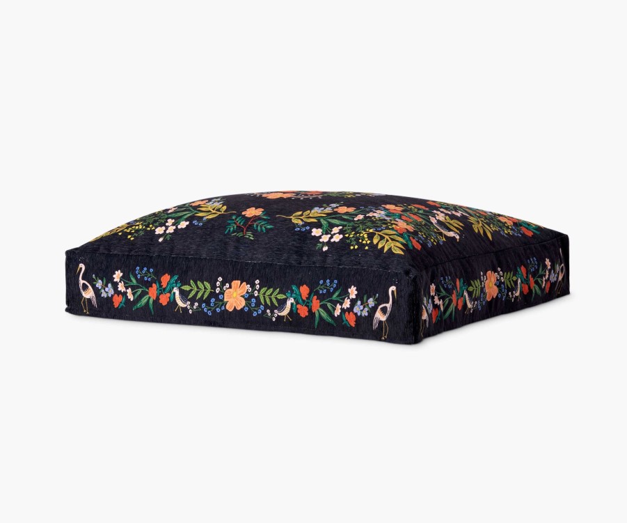 Home RIFLE PAPER Co. Figurative | Luxembourg Floor Pillow|Luxembourg Floor Pillow - Black Multi