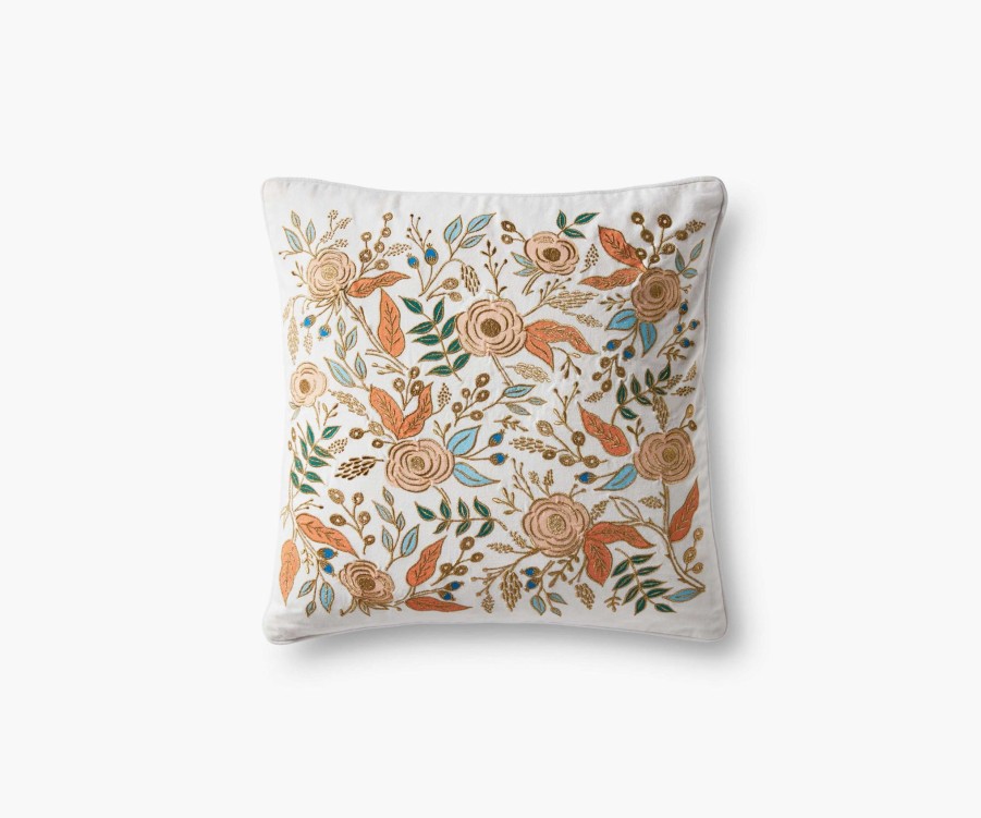 Home RIFLE PAPER Co. Floral | Colette Embroidered Pillow|Colette Embroidered Pillow-Navy