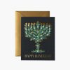 Cards & Occasions RIFLE PAPER Co. Hanukkah | Laurel Menorah Greeting Card|Laurel Menorah Greeting Card