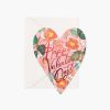 Cards & Occasions RIFLE PAPER Co. Love & Friendship | Heart Blossom Valentine |Heart Blossom Valentine