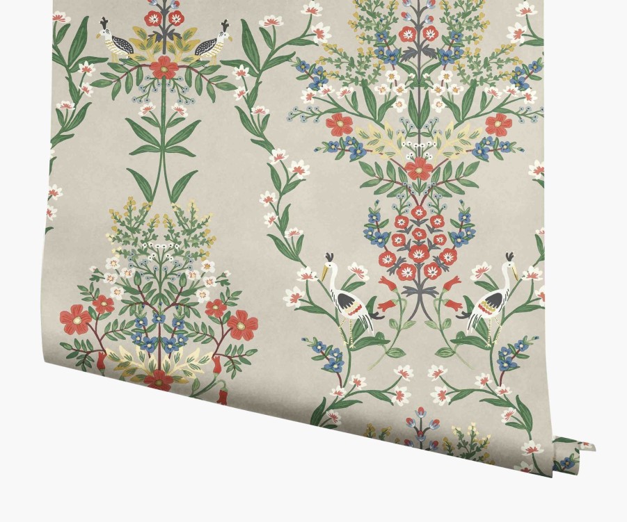 Home RIFLE PAPER Co. Traditional | Luxembourg Wallpaper|Luxembourg White Multi Wallpaper Double Roll