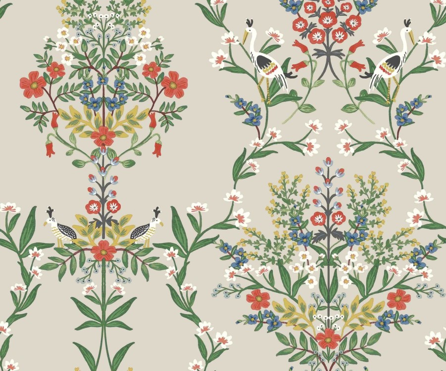 Home RIFLE PAPER Co. Traditional | Luxembourg Wallpaper|Luxembourg White Multi Wallpaper Double Roll