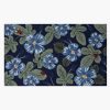 Home RIFLE PAPER Co. Scatter | Minnie Fig Leaf Navy Wool-Hooked Rug|Minnie Fig Leaf Navy Wool-Hooked Rug